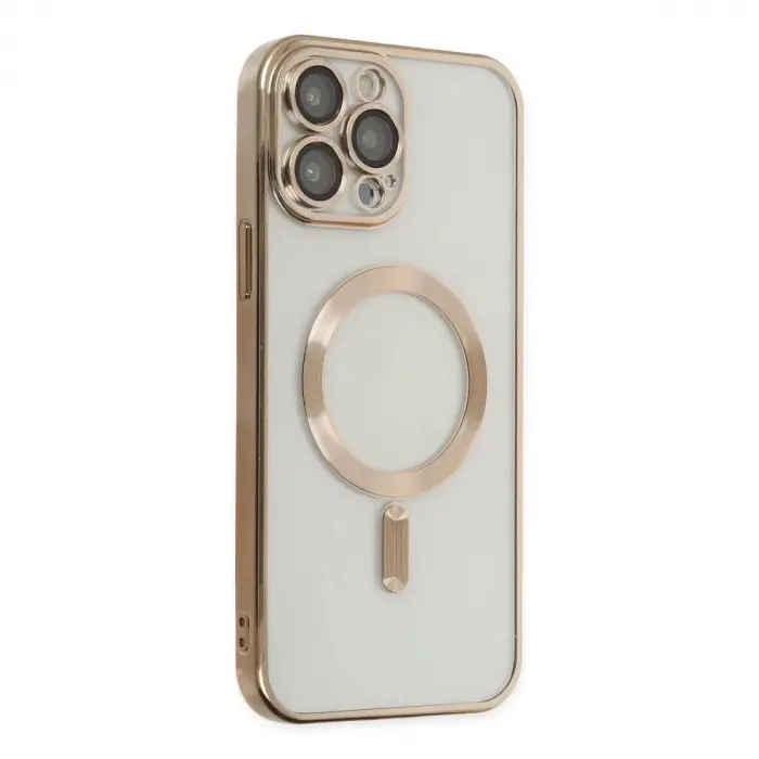 İphone 13 Pro Max Kılıf Kross Magneticsafe Kapak - Gold