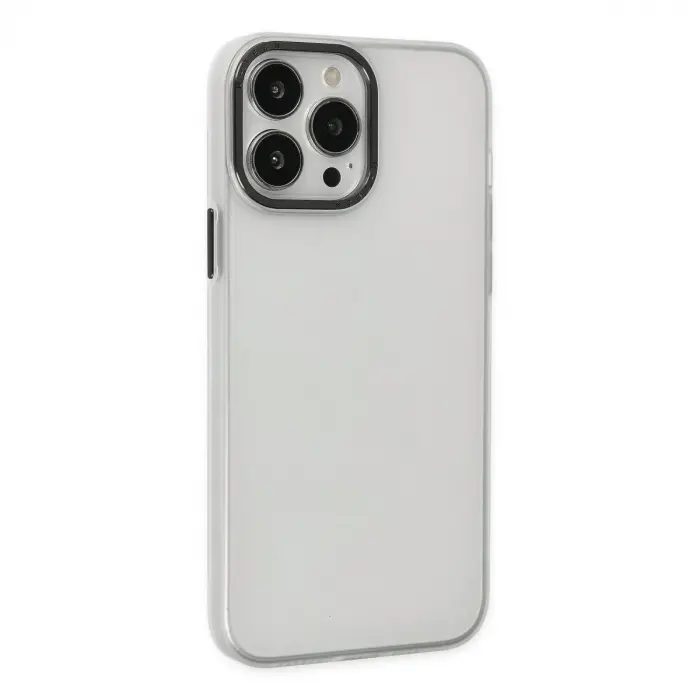 İphone 13 Pro Max Kılıf Modos Metal Kapak - Şeffaf