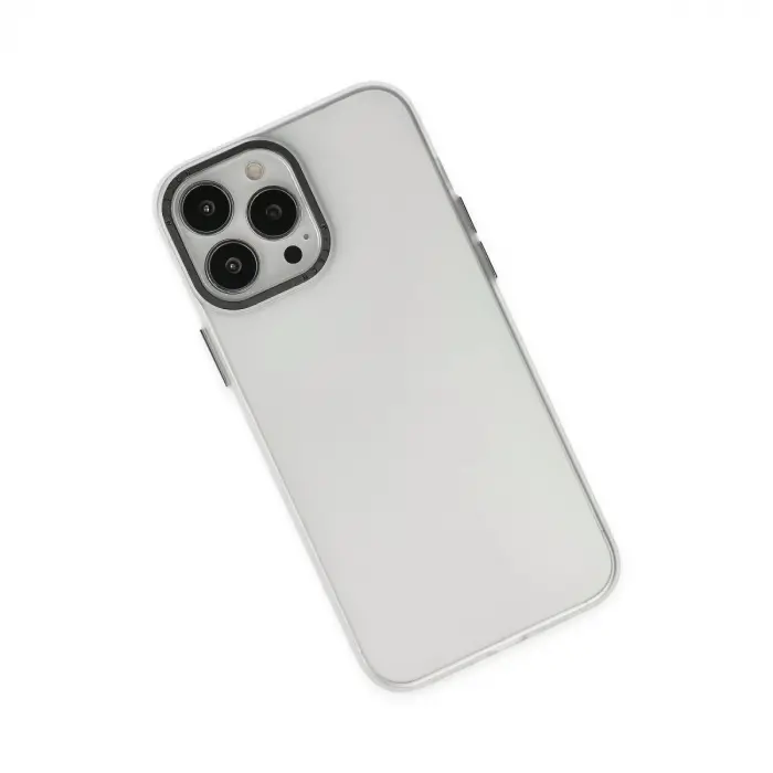 İphone 13 Pro Max Kılıf Modos Metal Kapak - Şeffaf