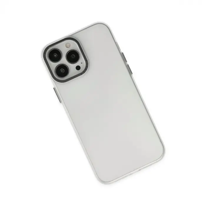 İphone 13 Pro Max Kılıf Modos Metal Kapak - Şeffaf