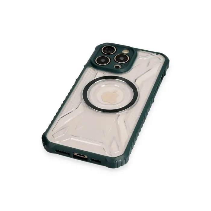 İphone 13 Pro Max Kılıf Prag Magneticsafe Kapak - Koyu Yeşil