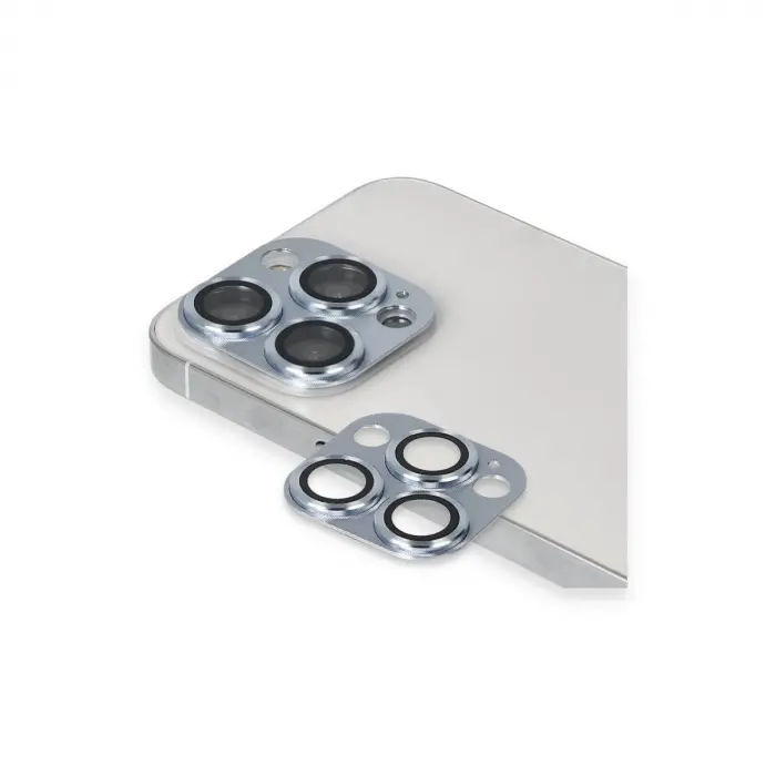 İphone 13 Pro Max Pers Alüminyum Kamera Lens - Sierra Blue