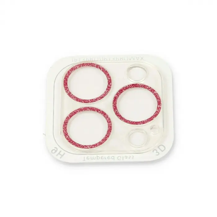 İphone 13 Pro Max Shine Kamera Lens Koruma Cam - Pembe