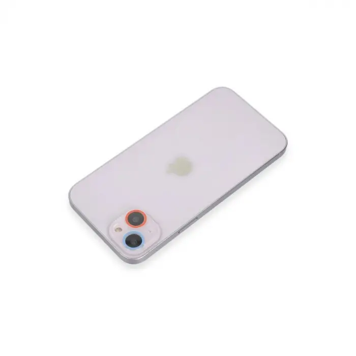 İphone 13 Renkli Kamera Lens Koruma Cam - Pembe-mi