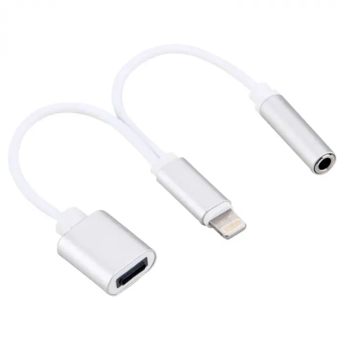 iPhone 14-13-12-11 3.5mm Kulaklık ve Şarj Dönüştürücü-(5775)