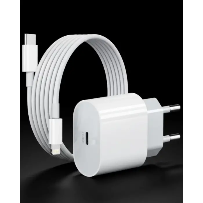 iPhone 14 13 12 11 Uyumlu 20W Hızlı Şarj Adaptörü Lightning Kablo Seti