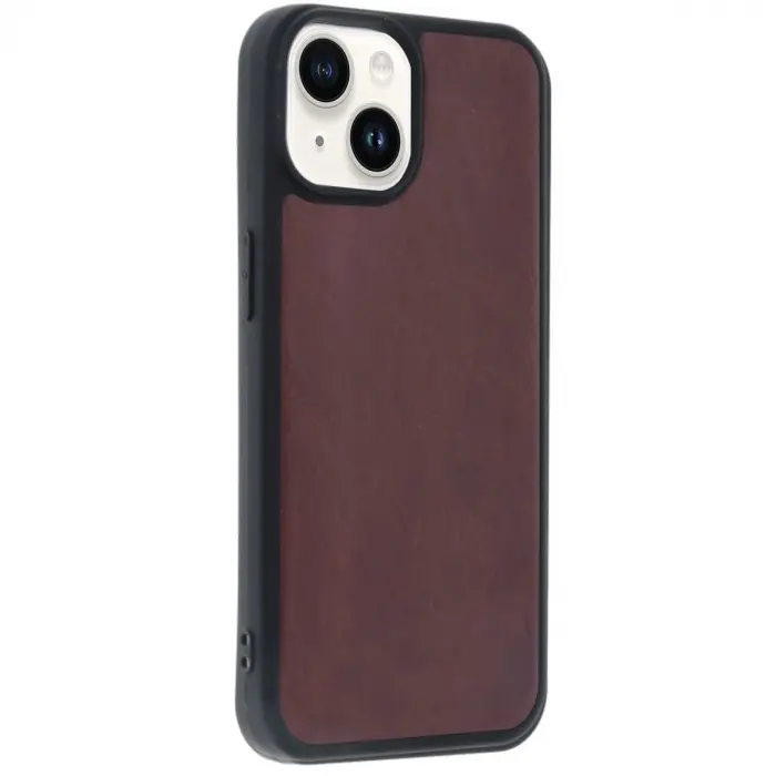İphone 14 Kılıf Aras Deri Kapak - Bordo