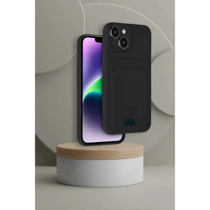 İphone 14 Kılıf Kelvin Kartvizitli  - Koyu Yeşil