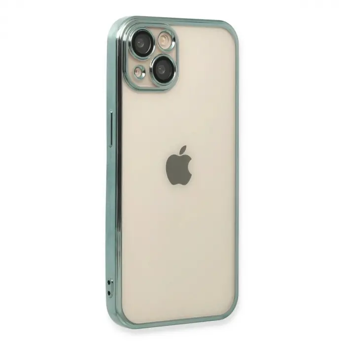 İphone 14 Kılıf  Lensli  - Yeşil