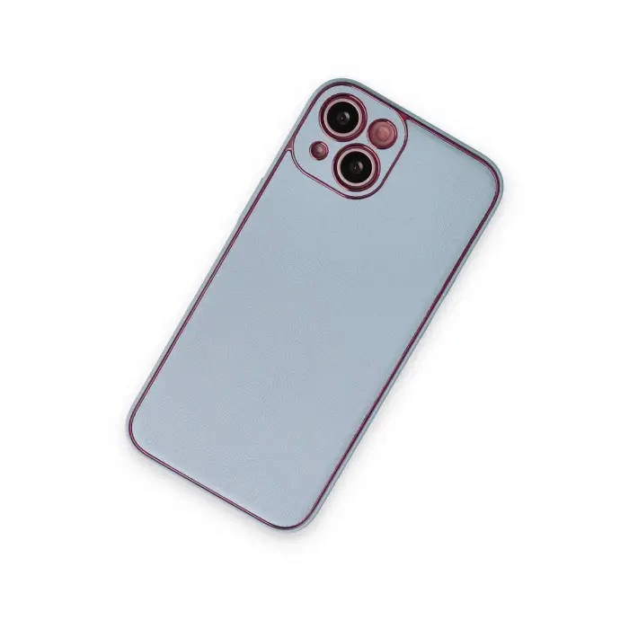 İphone 14 Plus Kılıf Co Deri  Kapak - Sky Blue