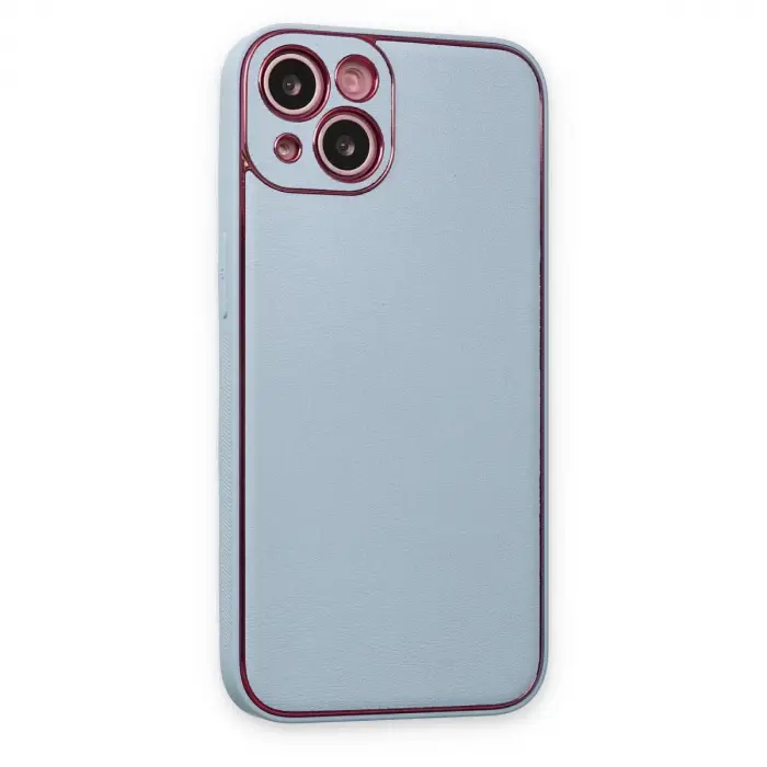 İphone 14 Plus Kılıf Co Deri  Kapak - Sky Blue