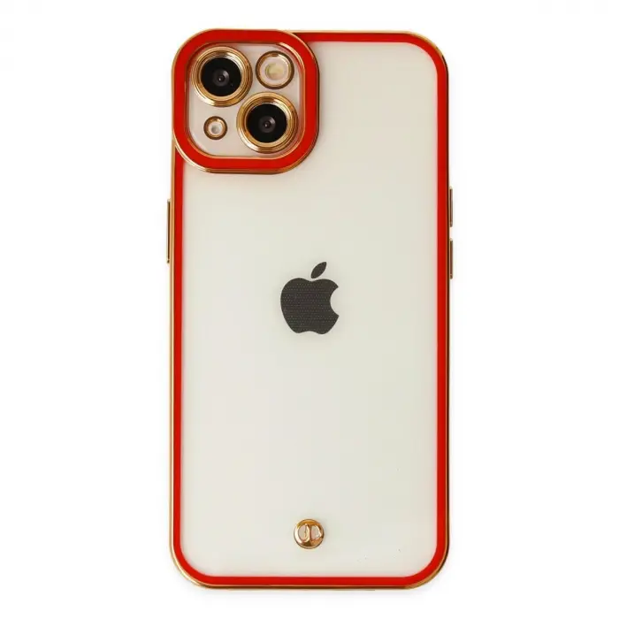 İphone 14 Plus Kılıf Liva Lens  - Kırmızı