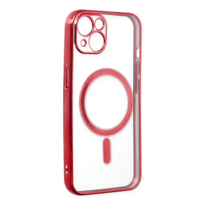 İphone 14 Plus Kılıf Magneticsafe Lazer  - Kırmızı