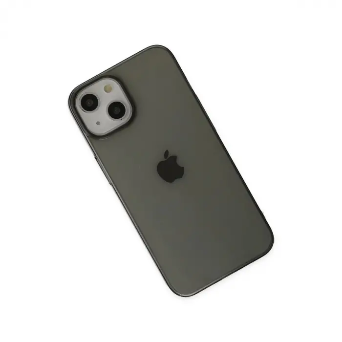 İphone 14 Plus Kılıf Pc Sert Şeffaf Kapak - Siyah