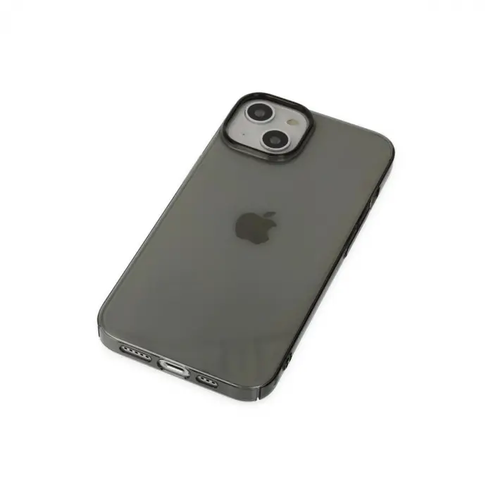 İphone 14 Plus Kılıf Pc Sert Şeffaf Kapak - Siyah