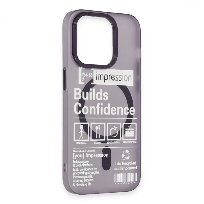 İphone 14 Pro Kılıf Apollo Magneticsafe Desenli Kapak - Apollo Mor - 6