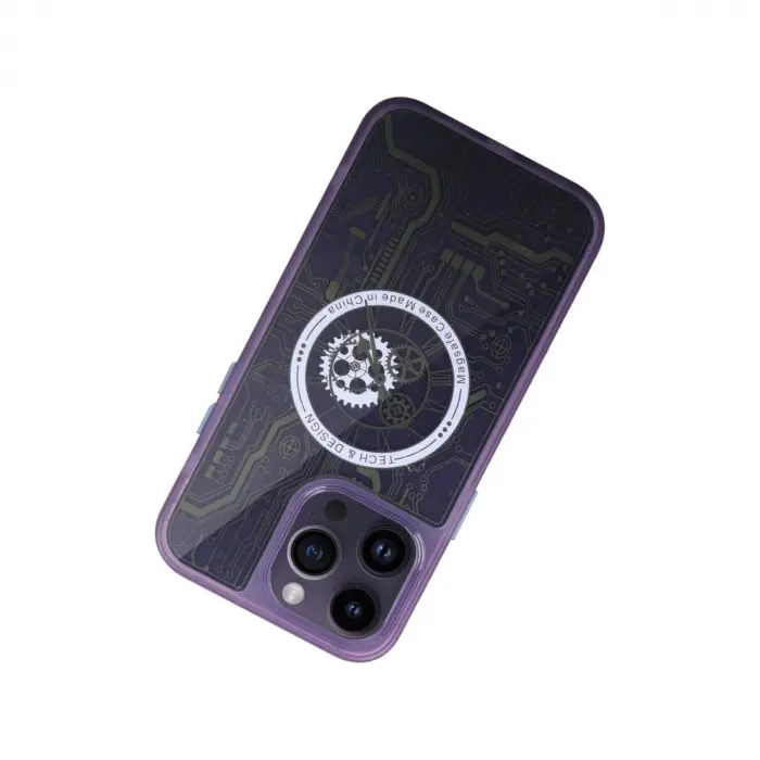 İphone 14 Pro Kılıf Magic Magneticsafe  - Derin Mor