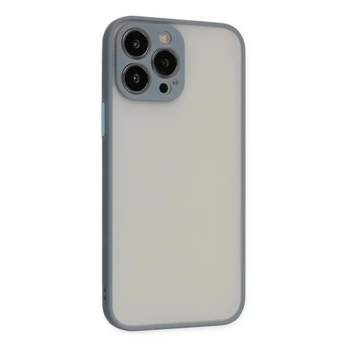 İphone 14 Pro Kılıf Montreal  Kapak - Gri
