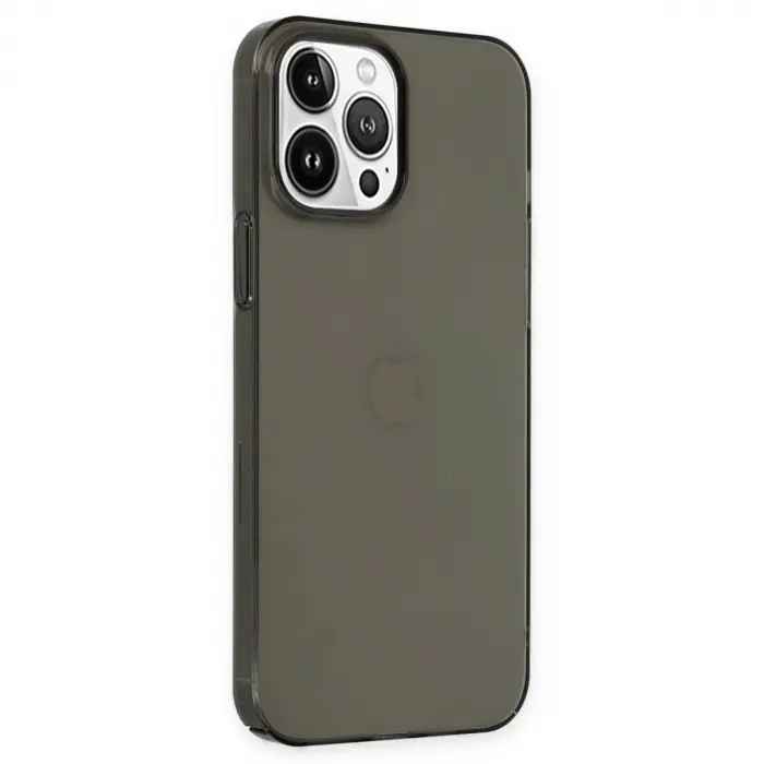 İphone 14 Pro Kılıf Pc Sert Şeffaf Kapak - Siyah