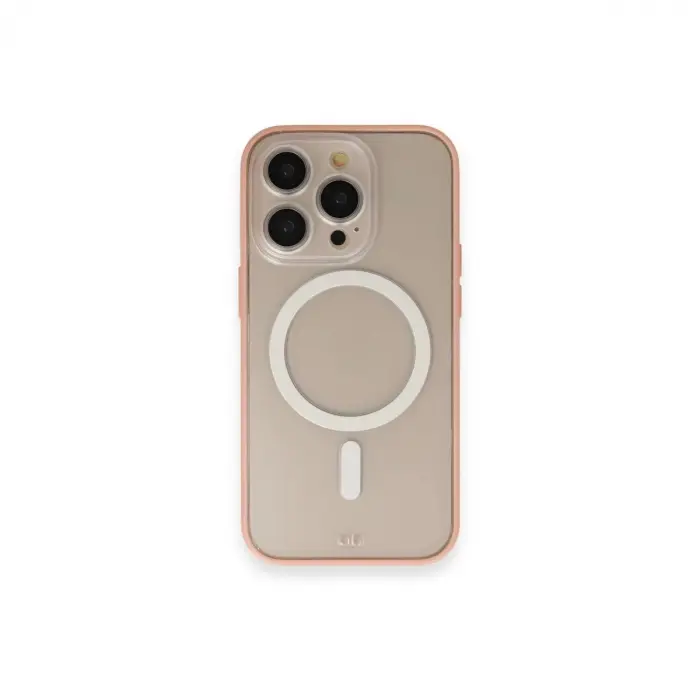 İphone 14 Pro Max Kılıf Grand Magneticsafe Kapak - Pembe