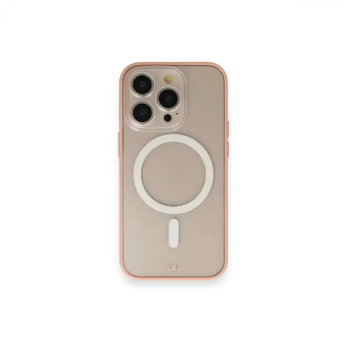 İphone 14 Pro Max Kılıf Grand Magneticsafe Kapak - Pembe