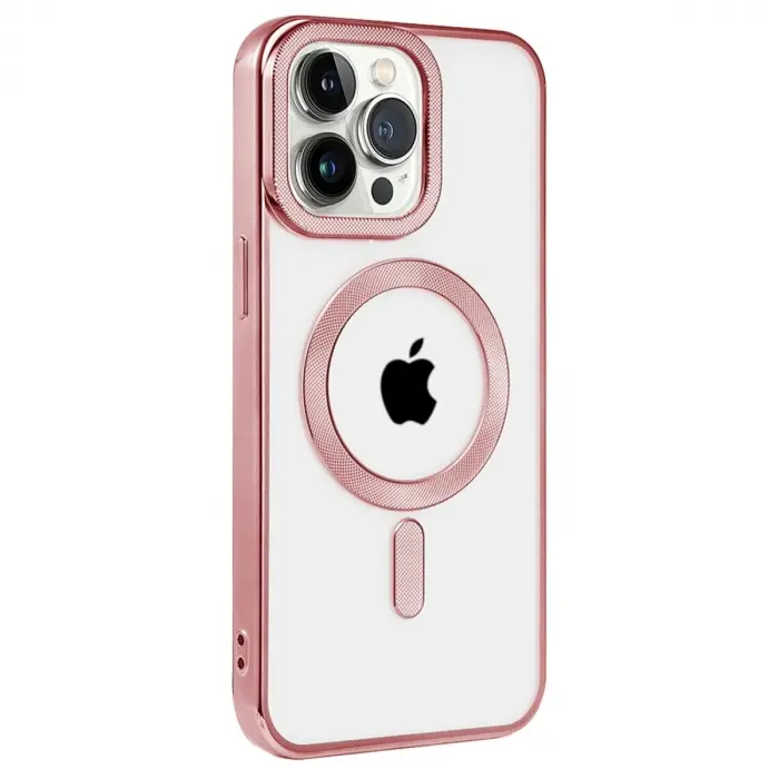 İphone 14 Pro Max Kılıf Kronos Magsafe Kapak - Rose Gold
