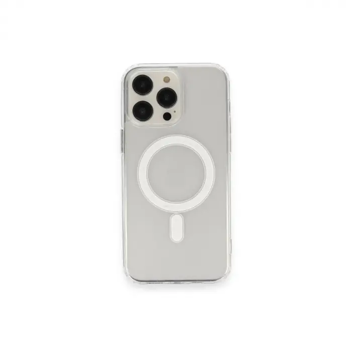 İphone 14 Pro Max Kılıf Matte Şeffaf Magneticsafe - Şeffaf
