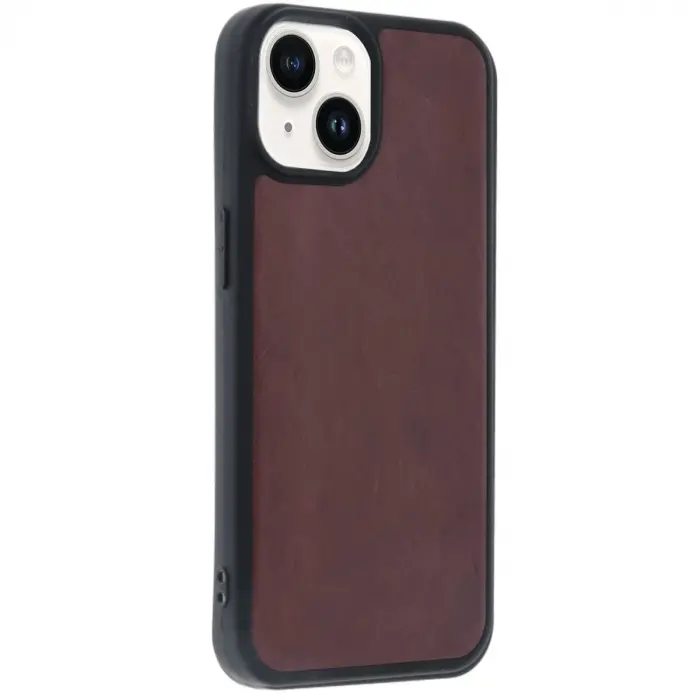 İphone 15 Kılıf Aras Deri Kapak - Bordo