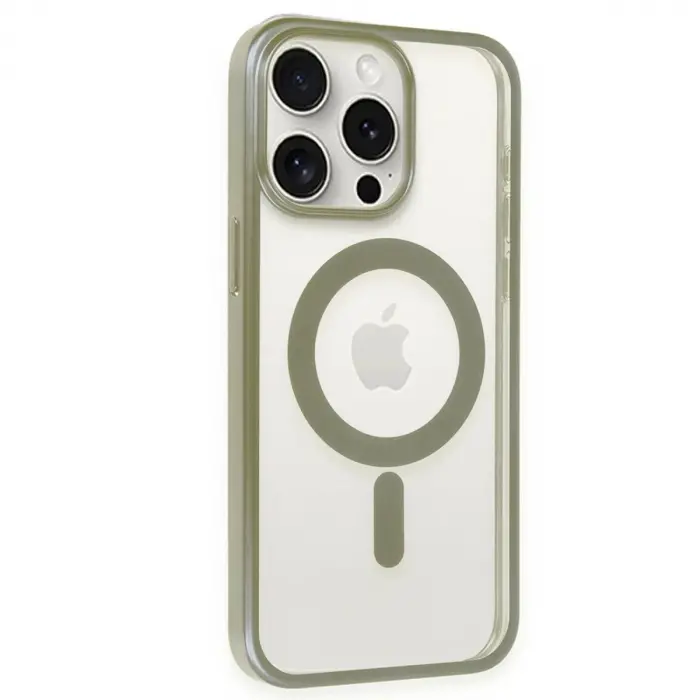 İphone 15 Pro Max Kılıf Erozi Magsafe Kapak - Gri