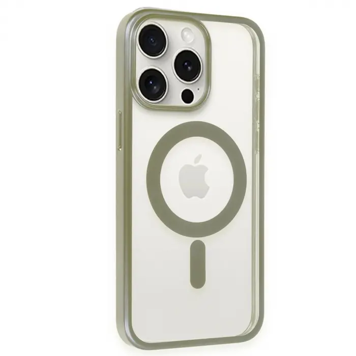 İphone 15 Pro Max Kılıf Erozi Magsafe Kapak - Gri