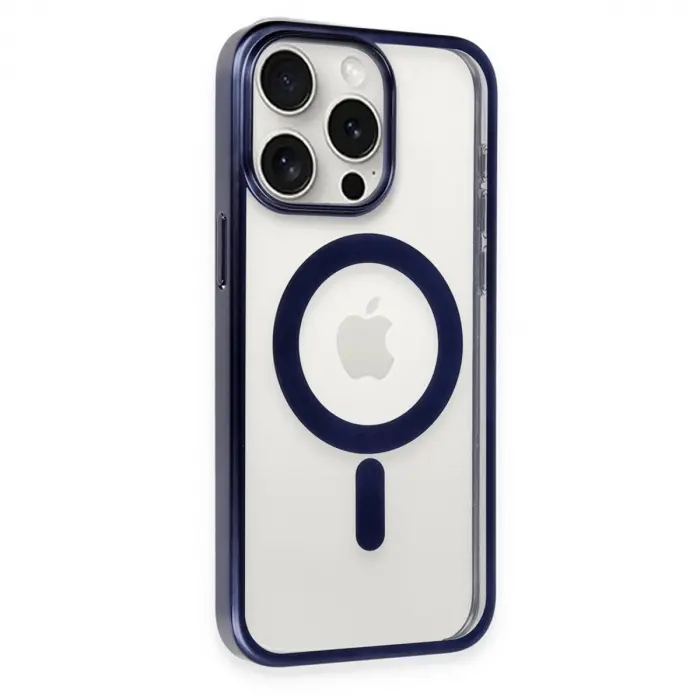 İphone 15 Pro Max Kılıf Erozi Magsafe Kapak - Lacivert