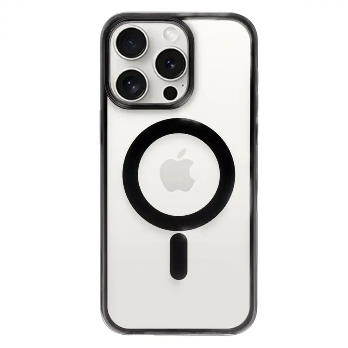 İphone 15 Pro Max Kılıf Erozi Magsafe Kapak - Siyah