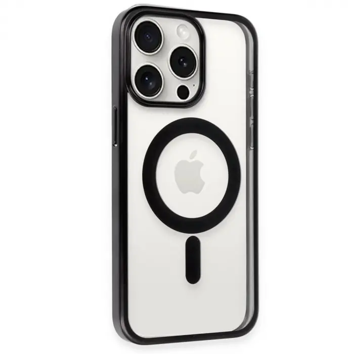 İphone 15 Pro Max Kılıf Erozi Magsafe Kapak - Siyah