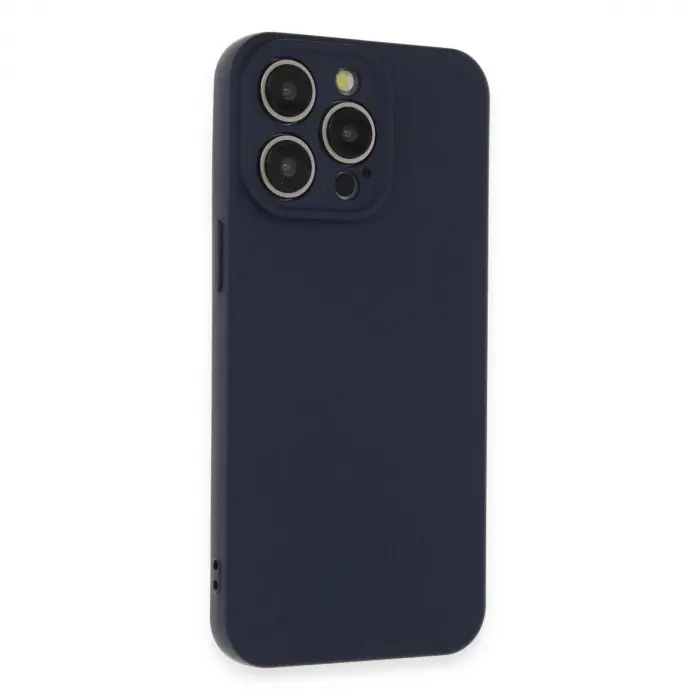 İphone 15 Pro Max Kılıf Nano İçi Kadife  - Lacivert