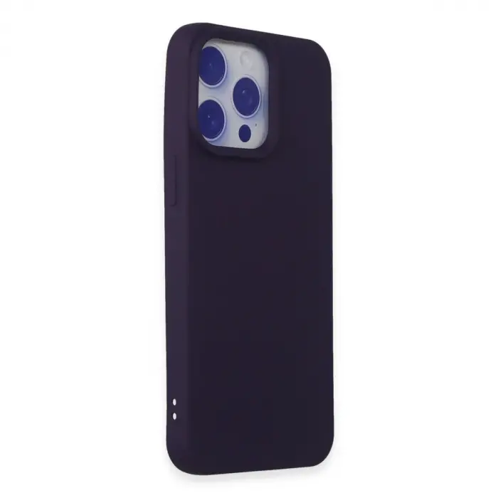 İphone 15 Pro Max Kılıf Nano İçi Kadife  - Mor