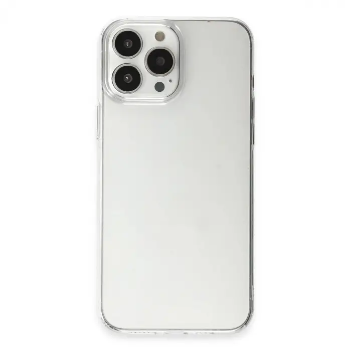 İphone 15 Pro Max Kılıf Pc Sert Şeffaf Kapak - Şeffaf