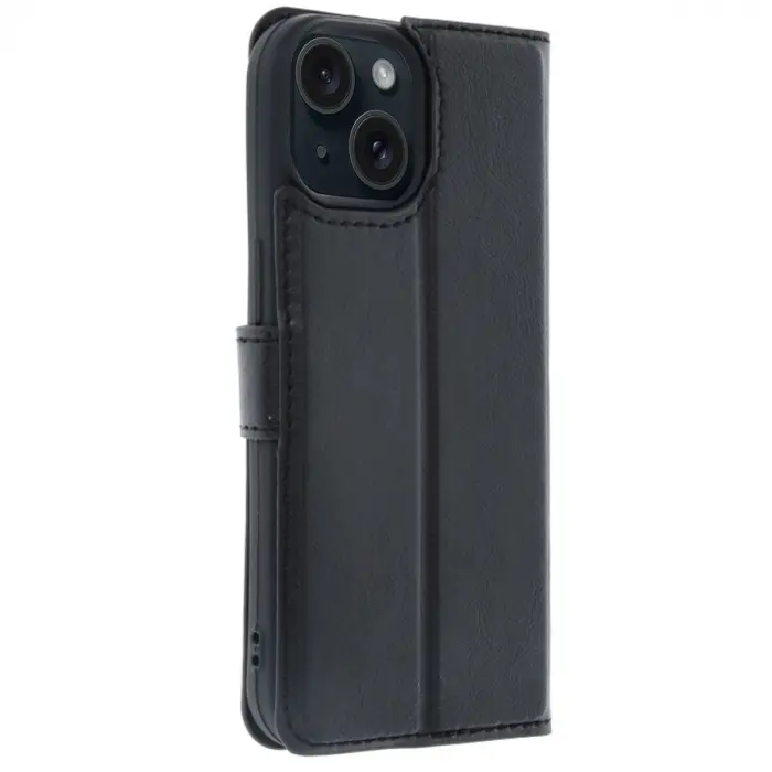 İphone 15 Trend S Plus Kapaklı Kılıf - Siyah