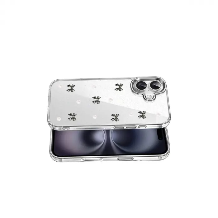 İphone 16 Fiyonk Desenli Kapak - Desen 8