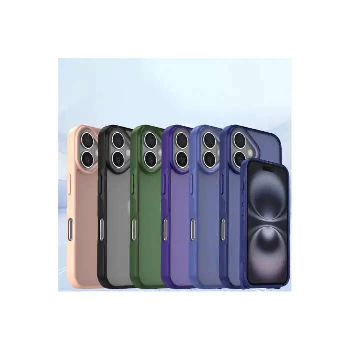 İphone 16 Kılıf Elegant Kapak - Lacivert