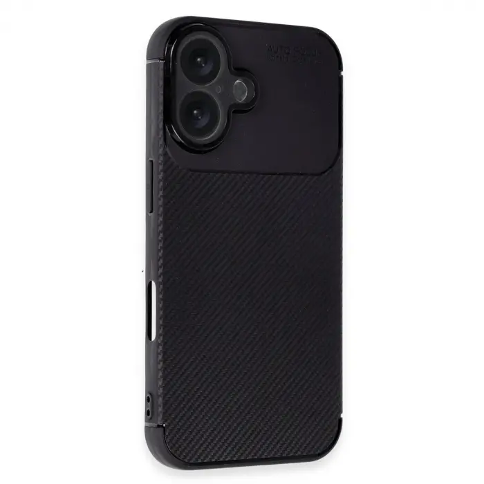 İphone 16 Plus Kılıf Auto Fus Karbon Kapak - Siyah