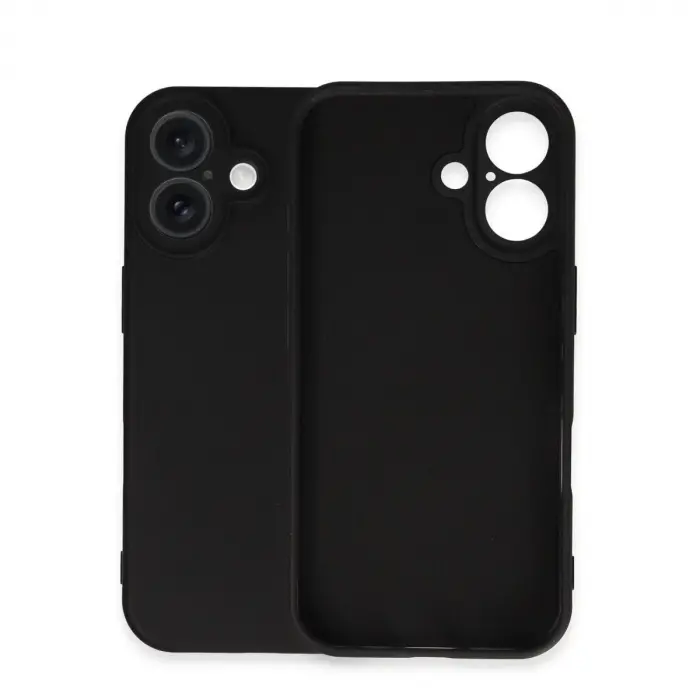 İphone 16 Plus Kılıf Nano İçi Kadife  - Siyah