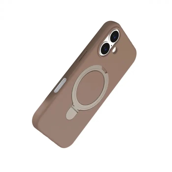 İphone 16 Plus Regal Magsafe Standlı Kapak - Çöl Titanyum