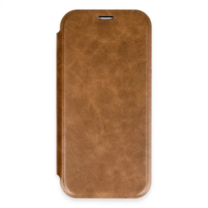 İphone 16 Pro Kılıf Flip Cover - Taba