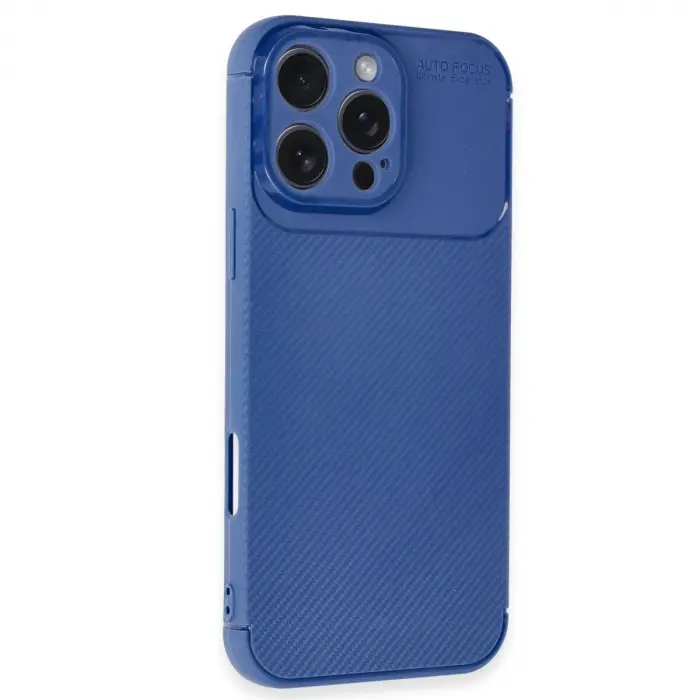 İphone 16 Pro Max Kılıf Auto Fus Karbon Kapak - Lacivert