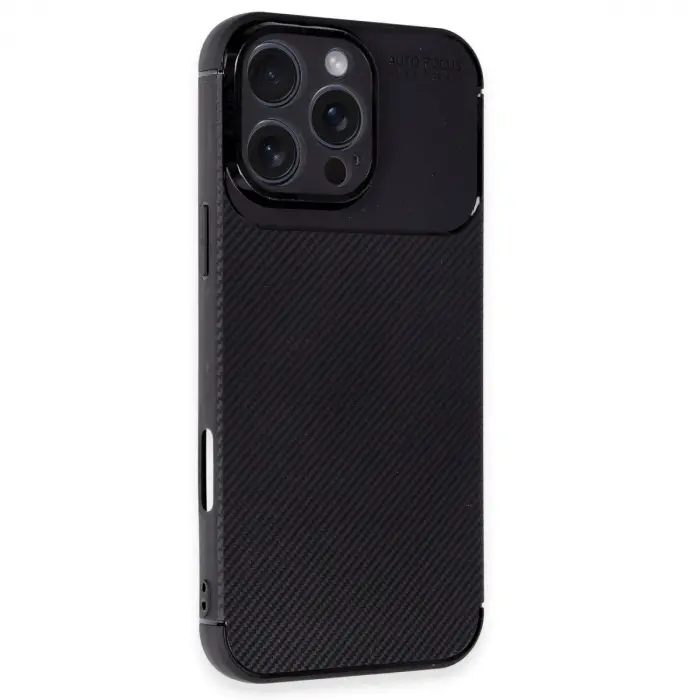 İphone 16 Pro Max Kılıf Auto Fus Karbon Kapak - Siyah
