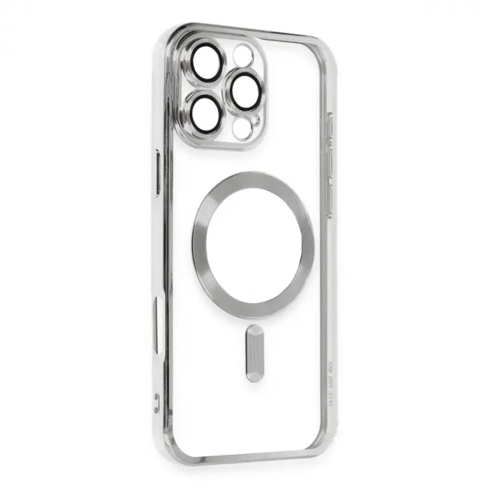İphone 16 Pro Max Kılıf Kross Magneticsafe Kapak - Gümüş