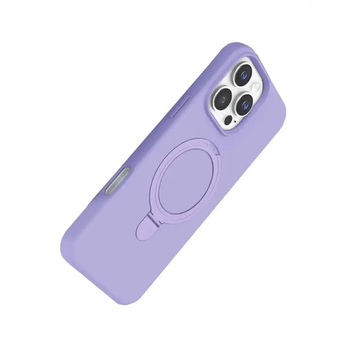 İphone 16 Pro Max Regal Magsafe Standlı Kapak - Lila
