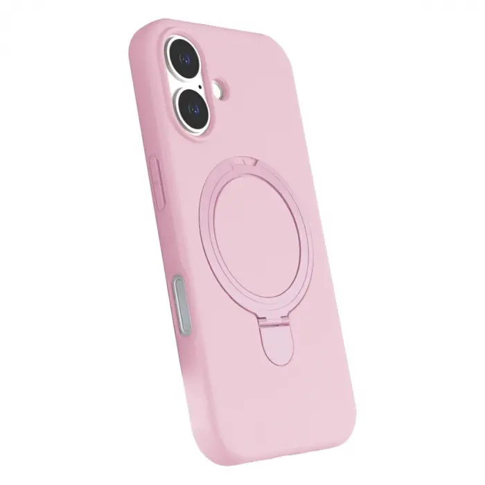 İphone 16 Regal Magsafe Standlı Kapak - Açık Pembe