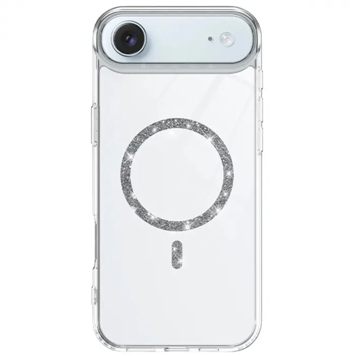 İphone 17 Air Live Diamond Magsafe Kapak - Şeffaf