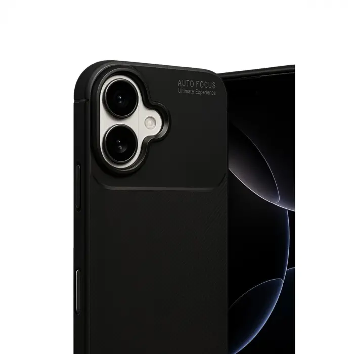 İphone 17 Auto Fus Karbon Kapak - Siyah